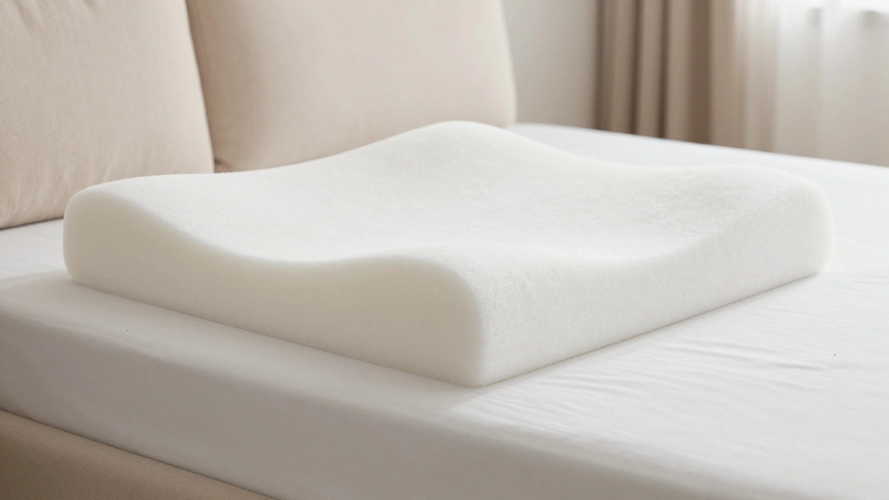 A thick memory foam topper being placed on top of a sofa bed mattress for extra comfort.