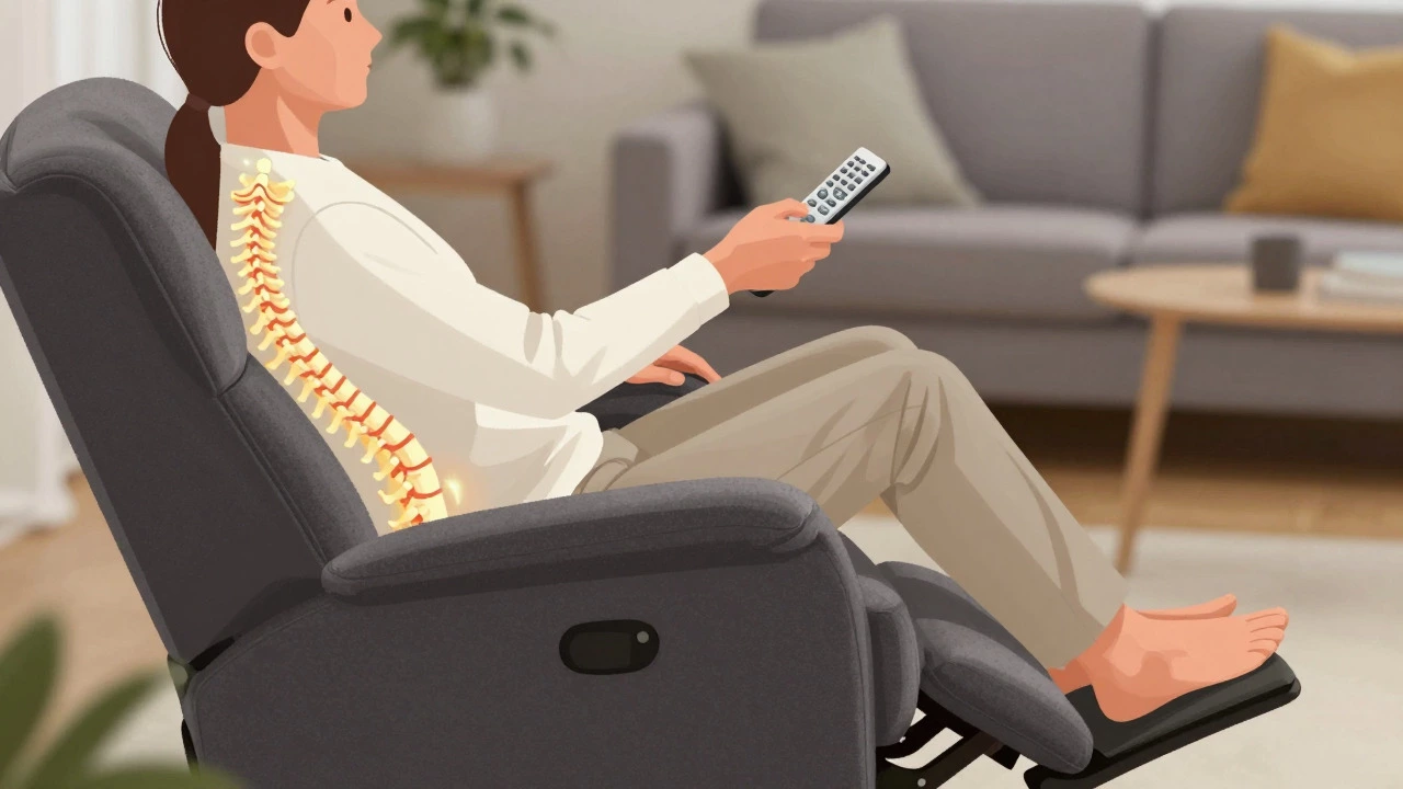 Adjusting recliner settings for optimal spinal alignment and comfort